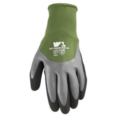 Wells Lamont Men's Indoor/Outdoor Latex Palm Dipped Gloves Gray/Green L-image
