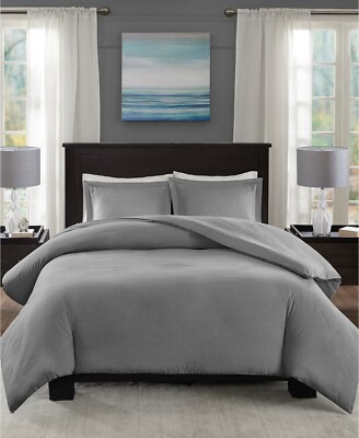 Madison Park Clay 3-Pc. Duvet Cover Set - KING - Grey-image