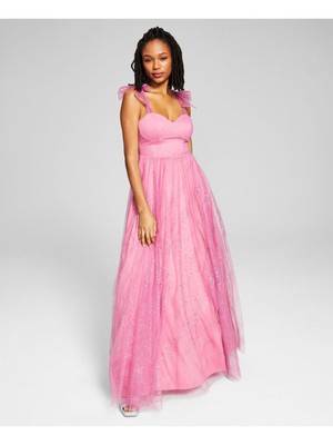 CITY STUDIO Womens Sleeveless Full-Length Gown Dress-image