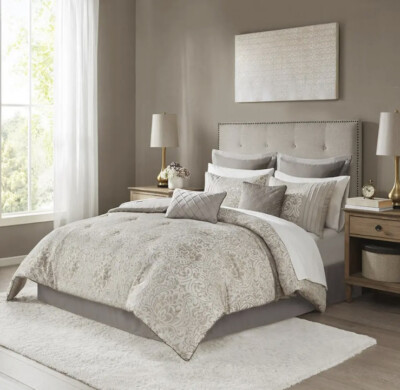 Madison Park Maisie 12-pc. Midweight Queen Comforter Set  Khaki-image