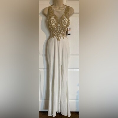 CITY STUDIO Back Sleeveless Full-Length Formal Fit + Flare Dress-image