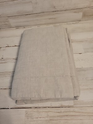 Pottery Barn Belgian Flax Linen Standard Shams~Set of 2 Eucalyptus -image