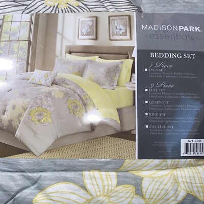 Madison Park Essentials Avalon . Floral Reversible Comforter Set  King-image
