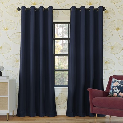 Sun Zero Nordic Theater Grade Extreme 100% Blackout Grommet Curtain Single-image