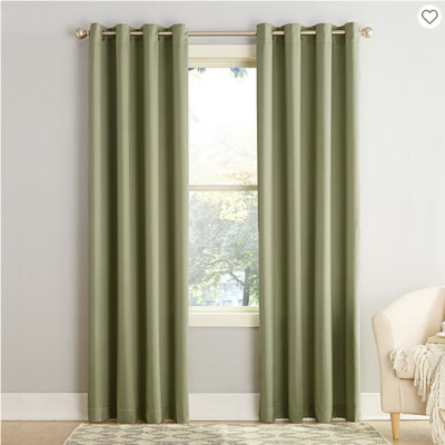 Sun Zero Emory Energy Saving Light-Filtering Grommet Top Single Curtain Panel-image
