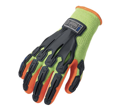 ERGODYNE ProFlex THERMAL RUBBER-DIPPED DORSAL IMPACT GLOVES, LIME, #921-image