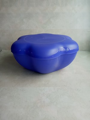 Tupperware Chips & Dip Salad & Dressing Relish Tray Lid Lavendar (NOT Blue) 6-image