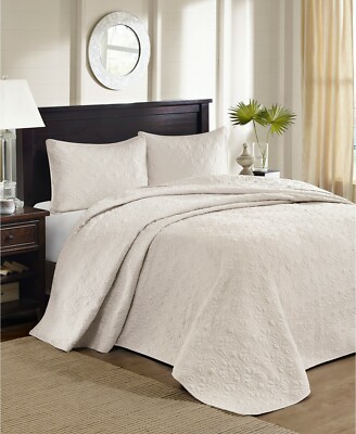 Madison Park Quebec 2-Piece Twin Quilted Bedspread Set Ivory-image
