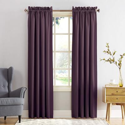 Sun Zero Barrow Energy Efficient Rod Pocket Curtain Single Panel-image