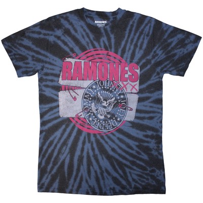 Ramones Crest Psych Band Logo Dip Dye T Shirt-image