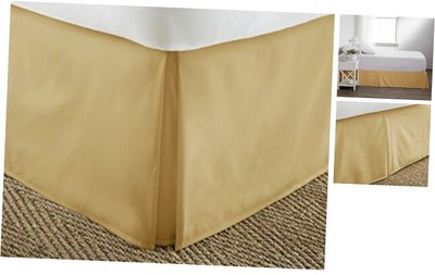  Home Collection Pleated Bed Skirt, Twin, Gold -image