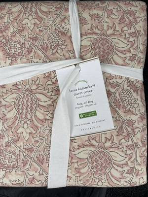 Pottery Barn Larsa Kalamkari Print Duvet Cover - King / Cal - NEW-image