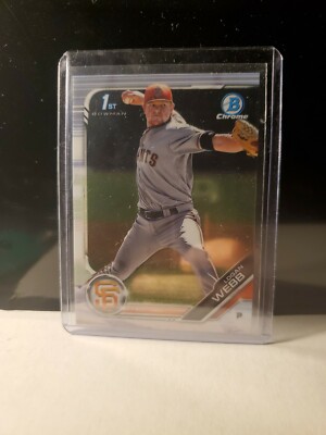 2019 Bowman Chrome LOGAN WEBB 1ST Rookie Card RC non auto SF Giants Pack Fresh!!-image