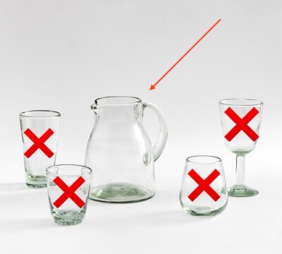 Pottery Barn Santino Recycled Glass Pitcher-image