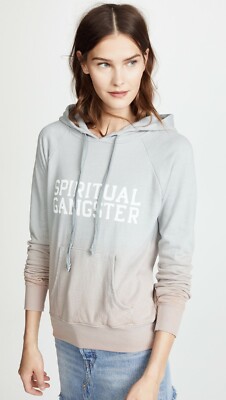 Nwt $98 Spiritual Gangster Sunset Dip Dye Logo Hoodie Pullover Sweatshirt L-image