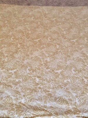 Pottery Barn Celeste Duvet Cover Mustard Yellow Full/Queen Floral 84”x82”-image