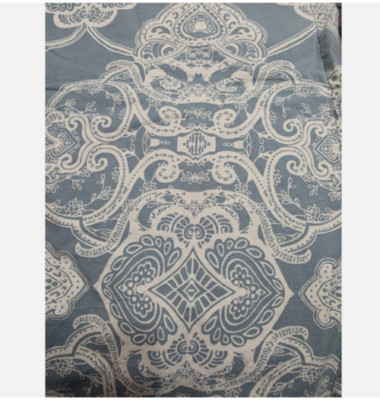 Pottery Barn Duvet Cover FULL QUEEN Alana Medallion Teal Blue Green 92 x 88-image