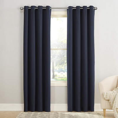 Sun Zero Barrow Energy Efficient Grommet Curtain Single Panel-image