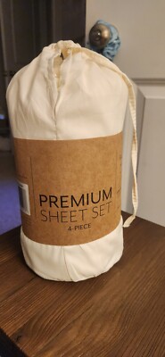 iEnjoy Home 4-piece Full Ivory Bed Sheet Set Ultra Soft Hypoallergenic-image