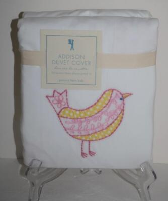 Pottery Barn Kids Duvet Addison Embroidered Full/Queen NEW NIP FREE SHIPPING-image