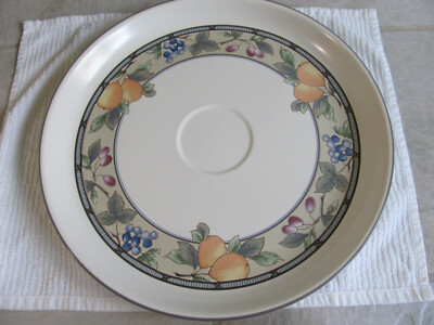 Mikasa Intaglio Garden Harvest Chip Dip Platter 14 1/2” CAC29 Large Plate Nice!-image