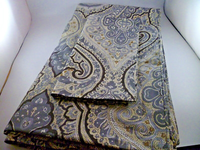 2 PCS POTTERY BARN CAL KING  DUVET COVER & 1 EURO SHAM MEDALLION PAILSEY GRAYS-image