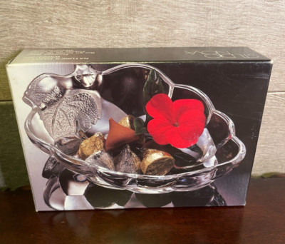 Studio Nova Nature's Harvest Glass Fruit Bowl/Candy Dish Grape Shaped NIB Japan-image