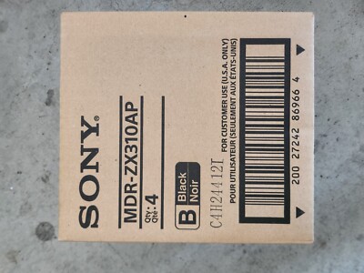 4 Pack  -MDR-ZX310AP  Sony ZX Stereo Headset w/Microphone - Black -image