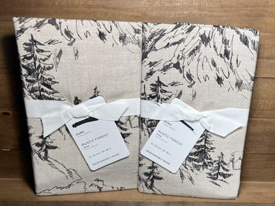 Pottery Barn~Rustic Forest EURO Shams NWT-image