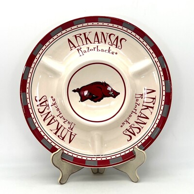 Arkansas Razorbacks Chip & Dip Snack Tray Food Serving Platter 2012-image