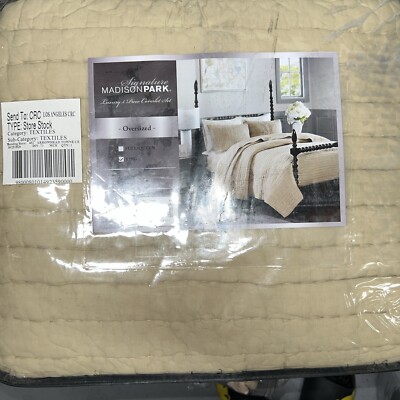 Madison Park Signature Serene Hand Quilted 3-Pc. Quilt Set, King, Linen, $ 590.0-image