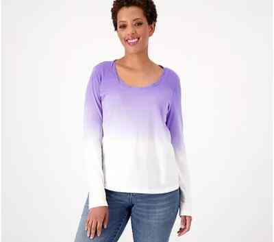 Candace Cameron Bure The Ocean Dipped Long-Sleeve Tee-Ultra Violet-Large-A473684-image