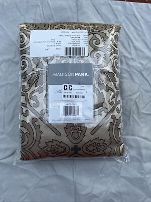 Madison Park Traditional Polyester Jacquard Shower Curtain With Navy Mp70-7543-image