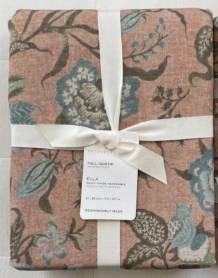 Pottery Barn ELLA REVERSIBLE Duvet Cover Full Queen Multi NWT-image