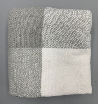 Pottery Barn Bryce Buffalo Check Cotton Sham Gray Euro #H530-image