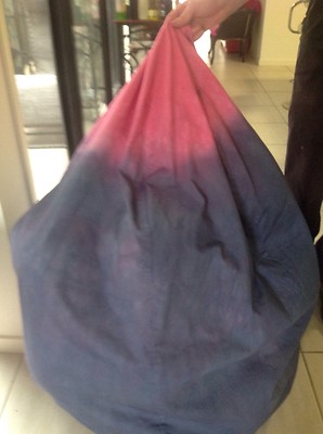 LARGE DIP DYE BEABAG LINEN COTTON  GAMING CHAIR BEAN BAG MOVIE CHAIR RUMPUS ROOM-image
