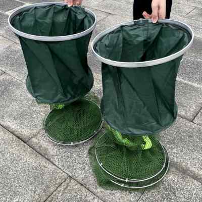 Large Storage Fishing Care Net Fish Basket Dip Nets Fishing Basket Tools-image