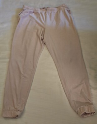 dip Women's sz XL Pink Velour Sweatpants Barbie Poyester Blend Cuffed 31