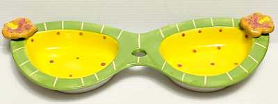 Dennis East 2004 Ceramic Sunglasses Chip and Dip Candy Dish Nut Dish 14