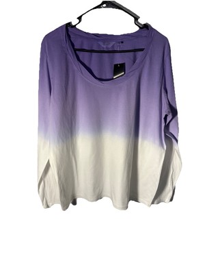 Candace Cameron Bure Women’s Top The Ocean Dipped Purple Long Sleeve Shirt-image
