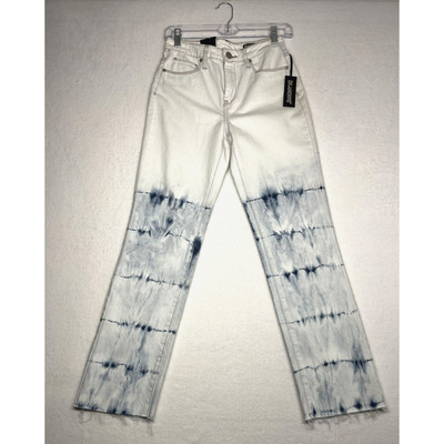Blank NYC Madison High Rise Jeans Womens Size 24 Hippie Dip Dye Crop Raw Hem New-image