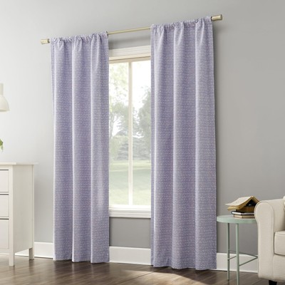 Sylo Generation Contrast Slub Magnetic Closure 100% Blackout Rod Pocket Curta...-image