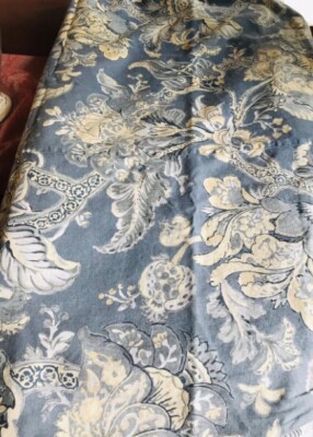 Pottery Barn Bristol Palampore Duvet Cover Queen 2 Euro Shams Blue Floral Rare🦩-image