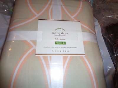 Pottery Barn Aubrey duvet full queen duvet 2 King shams lt taupe canyon surf -image