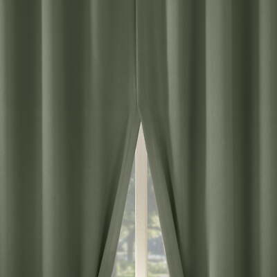 Sun Zero Aria 2-pack 100% Blackout Back Tab Curtain Panel Pair 52