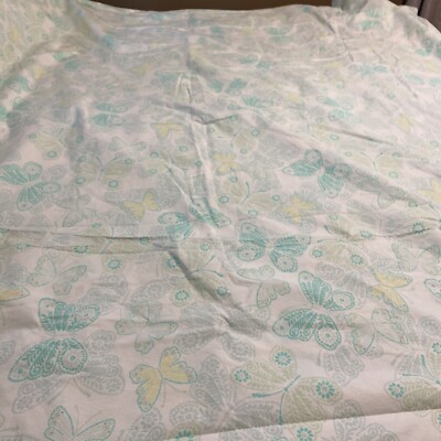Pottery Barn Butterfly Duvet Cover Full Queen Standard Shams 3 pc Gray Green-image