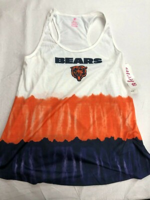 NFL Chicago Bears Juniors Dip Dye Logo Tank Top - Blue/Orange - NWT - C372-image
