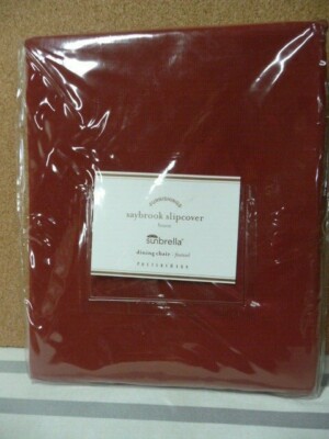 Pottery barn Saybrook Outdoor Dining Chair cushion cover Terracotta multiples -image