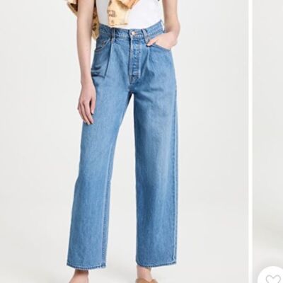 MOTHER Denim SNACKS The Pleated Fun Dip Puddle Jean Nothing Else Like it Wash 29-image