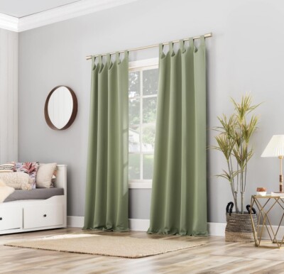 Sun Zero One Panel 63in X 40in Curtain Panel Sage Green Farmhouse Cottagecore-image